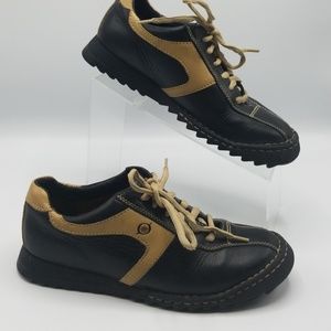 Born Black Camel Leather Oxford Laced